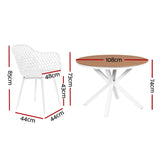Darrahopens Furniture > Outdoor > Outdoor Dining Sets Gardeon 5PCS Outdoor Dining Set Table and Chairs Patio Garden Furniture Diamond