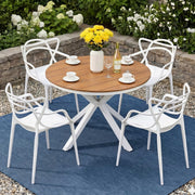 Darrahopens Furniture > Outdoor > Outdoor Dining Sets Gardeon 5PCS Outdoor Dining Set Table and Chairs Patio Garden Furniture Entwine