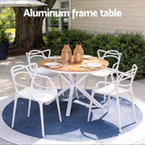Darrahopens Furniture > Outdoor > Outdoor Dining Sets Gardeon 5PCS Outdoor Dining Set Table and Chairs Patio Garden Furniture Entwine
