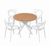Darrahopens Furniture > Outdoor > Outdoor Dining Sets Gardeon 5PCS Outdoor Dining Set Table and Chairs Patio Garden Furniture Entwine