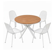 Darrahopens Furniture > Outdoor > Outdoor Dining Sets Gardeon 5PCS Outdoor Dining Set Table and Chairs Patio Garden Furniture Lattice