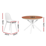 Darrahopens Furniture > Outdoor > Outdoor Dining Sets Gardeon 5PCS Outdoor Dining Set Table and Chairs Patio Garden Furniture Lattice