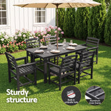 Darrahopens Furniture > Outdoor > Outdoor Dining Sets Gardeon 7 Piece Outdoor Dining Set Patio HDPE Table and Chairs Garden Furniture In Australia - Darrahopens