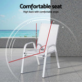 Darrahopens Furniture > Outdoor > Outdoor Dining Sets Gardeon 7PCS Outdoor Dining Set Table and Chairs Patio Garden Furniture Steel