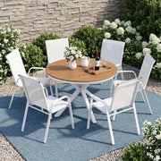 Darrahopens Furniture > Outdoor > Outdoor Dining Sets Gardeon 7PCS Outdoor Dining Set Table and Chairs Patio Garden Furniture Steel