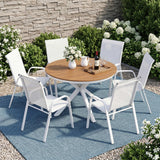 Darrahopens Furniture > Outdoor > Outdoor Dining Sets Gardeon 7PCS Outdoor Dining Set Table and Chairs Patio Garden Furniture Steel