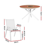 Darrahopens Furniture > Outdoor > Outdoor Dining Sets Gardeon 7PCS Outdoor Dining Set Table and Chairs Patio Garden Furniture Steel