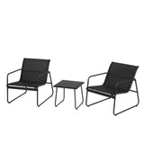 Darrahopens Furniture > Outdoor > Outdoor Dining Sets Gardeon Outdoor Bistro Set 3 Piece Patio Furniture Textilene Chairs Glass Table In Australia - Darrahopens