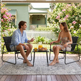Darrahopens Furniture > Outdoor > Outdoor Dining Sets Gardeon Outdoor Bistro Set 3 Piece Patio Furniture Textilene Chairs Glass Table In Australia - Darrahopens
