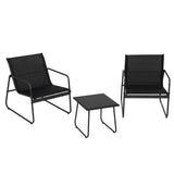 Darrahopens Furniture > Outdoor > Outdoor Dining Sets Gardeon Outdoor Bistro Set 3 Piece Patio Furniture Textilene Chairs Glass Table In Australia - Darrahopens