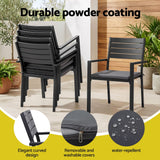 Darrahopens Furniture > Outdoor > Outdoor Dining Sets Gardeon Outdoor Dining Set 11PCS Aluminum Extendable Table and Chairs Patio Furniture Black In Australia - Darrahopens