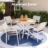 Darrahopens Furniture > Outdoor > Outdoor Dining Sets Gardeon Outdoor Dining Set 5 Piece Aluminum WPC Tabletop Patio Furniture
