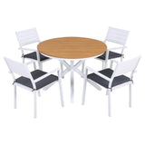 Darrahopens Furniture > Outdoor > Outdoor Dining Sets Gardeon Outdoor Dining Set 5 Piece Aluminum WPC Tabletop Patio Furniture