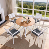Darrahopens Furniture > Outdoor > Outdoor Dining Sets Gardeon Outdoor Dining Set 5 Piece Aluminum WPC Tabletop Patio Furniture