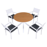 Darrahopens Furniture > Outdoor > Outdoor Dining Sets Gardeon Outdoor Dining Set 5 Piece Aluminum WPC Tabletop Patio Furniture