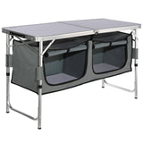 Darrahopens Furniture > Outdoor > Outdoor Dining Sets VEVOR Camping Kitchen Table, Quick set-up Folding Camping Table with A Carrying Bag, 3 Adjustable Heights, MDF Camping Table, Ideal for Outdoor Picnics, BBQs, Camping, RV Traveling