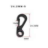 Darrahopens Furniture > Outdoor > Outdoor Furniture Accessories 10X Mini Alloy Carabiner Keychain Durable Snap Spring Clip Hook - Black
