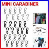 Darrahopens Furniture > Outdoor > Outdoor Furniture Accessories 10X Mini Alloy Carabiner Keychain Durable Snap Spring Clip Hook - Black