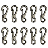 Darrahopens Furniture > Outdoor > Outdoor Furniture Accessories 10X Mini Alloy Carabiner Keychain Durable Snap Spring Clip Hook - Silver