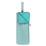 Darrahopens Furniture > Outdoor > Outdoor Furniture Accessories 2-Pack Foldable Waterproof Umbrella Storage Sleeve with Zippers, Carry Handle and Absorbent Microfiber Lining - Reusable Hanging Umbrella Pouch for Home Office School Travel and Car Use, Light Blue 15 x 5 inch