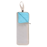 Darrahopens Furniture > Outdoor > Outdoor Furniture Accessories 2-Pack Foldable Waterproof Umbrella Storage Sleeve with Zippers, Carry Handle and Absorbent Microfiber Lining - Reusable Hanging Umbrella Pouch for Home Office School Travel and Car Use, Beige 15 x 5 inch