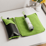 Darrahopens Furniture > Outdoor > Outdoor Furniture Accessories 2-Pack Waterproof Oxford Umbrella Storage Pouch with Zipper and Absorbent Microfiber Lining, Mutifunctional Hanging Umbrella Sleeve & Cleaning Cloth for Car Travel School and Daily Use, Black and Green 28 x 12cm