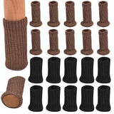 Darrahopens Furniture > Outdoor > Outdoor Furniture Accessories 24 Pack Knitted Chair Leg Socks, Floor Protector Covers for Table and Furniture Feet, Brown