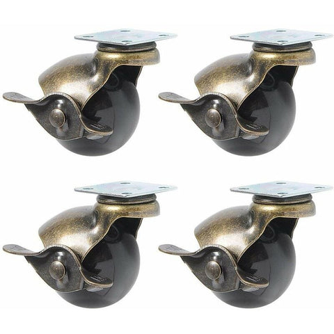 Darrahopens Furniture > Outdoor > Outdoor Furniture Accessories 4 pcs Furniture Leg Caster Wheels (1.5Inch (40Mm) - With Brake)