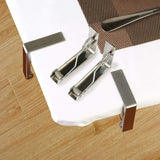 Darrahopens Furniture > Outdoor > Outdoor Furniture Accessories 4 pcs Tablecloth Clips Set Stainless Steel Tablecloth Clips Anti-Slip Spring Loaded Tablecloth Holder