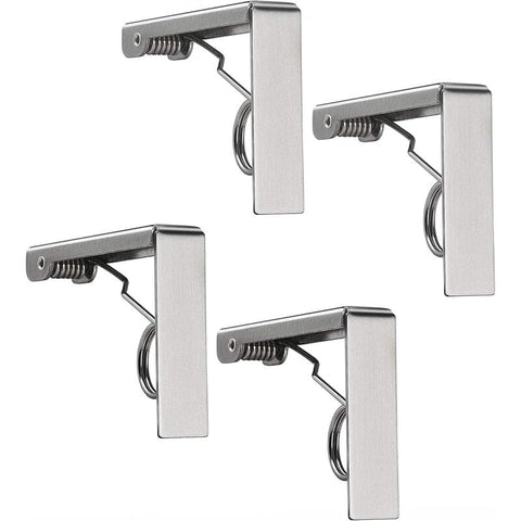 Darrahopens Furniture > Outdoor > Outdoor Furniture Accessories 4 pcs Tablecloth Clips Set Stainless Steel Tablecloth Clips Anti-Slip Spring Loaded Tablecloth Holder