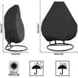 Darrahopens Furniture > Outdoor > Outdoor Furniture Accessories Barsinfi Zipper Oxford Waterproof Hanging Chair Cover 190 x 115 cm for Garden Outdoor Furniture