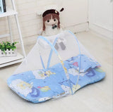Darrahopens Furniture > Outdoor > Outdoor Furniture Accessories Blue Portable 3-in-1 Mosquito Net Set with Soft Sleep Pad & Pillow - Foldable Pop-Up Travel Bassinet for Infants, Breathable Shield for Indoor & Outdoor Use