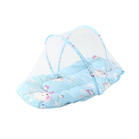 Darrahopens Furniture > Outdoor > Outdoor Furniture Accessories Blue Rabbit Portable 3-in-1 Mosquito Net Set with Soft Sleep Pad & Pillow - Foldable Pop-Up Travel Bassinet for Infants, Breathable Shield for Indoor & Outdoor Use