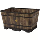 Darrahopens Furniture > Outdoor > Outdoor Furniture Accessories Burnt Oak 60cm Wooden Trough Planter 4 Pack - Durable Composite for Flowering Plants In Australia - Darrahopens