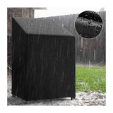 Garden Chair Cover, 420D Oxford Waterproof Stackable Outdoor Chair Cover, Black, 70 x 70 x 85/125 cm