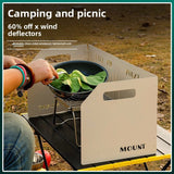 Darrahopens Furniture > Outdoor > Outdoor Furniture Accessories Green Heavy-Duty 4-Fold Camping Stove Windshield Portable Steel Wind Deflector for Outdoor Cooking and Picnics with Storage Bag