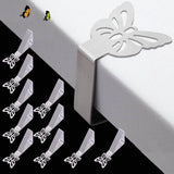 Darrahopens Furniture > Outdoor > Outdoor Furniture Accessories Heavy Duty Stainless Steel Tablecloth Clips 10-Pack for Thick Outdoor and Indoor Picnic Tables, Compatible with Most Brands, Butterfly Design for Party