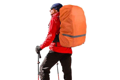 Darrahopens Furniture > Outdoor > Outdoor Furniture Accessories High-Visibility Backpack Rain Cover with Reflective Strip Water-Resistant Outdoor Night Travel Bag Cover -Orange / S