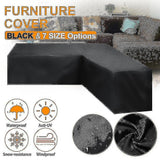 Darrahopens Furniture > Outdoor > Outdoor Furniture Accessories L-Shape Outdoor Sofa Cover Waterproof All-Weather 270x200x82cm 12 Sizes Dust Protector for Patio Garden Rattan Furniture