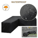 Darrahopens Furniture > Outdoor > Outdoor Furniture Accessories L-Shape Outdoor Sofa Cover Waterproof All-Weather 270x200x82cm 12 Sizes Dust Protector for Patio Garden Rattan Furniture