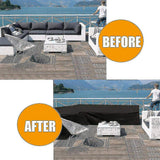 Darrahopens Furniture > Outdoor > Outdoor Furniture Accessories L-Shape Outdoor Sofa Cover Waterproof All-Weather 270x200x82cm 12 Sizes Dust Protector for Patio Garden Rattan Furniture