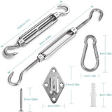 Darrahopens Furniture > Outdoor > Outdoor Furniture Accessories M6 Shade Sail Fixing Kit, Stainless Steel Sun Shade Sail Fixing Kit For Triangle And Square, Rectangle, Sun Shade Sail