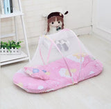 Darrahopens Furniture > Outdoor > Outdoor Furniture Accessories Pink Portable 3-in-1 Mosquito Net Set with Soft Sleep Pad & Pillow - Foldable Pop-Up Travel Bassinet for Infants, Breathable Shield for Indoor & Outdoor Use