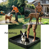 Darrahopens Furniture > Outdoor > Outdoor Furniture Accessories Portable Camping Shower Base - Collapsible Water Containment Tray with Drain for Outdoor Tents