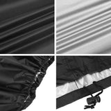 Rectangular Table Cover for Garden Furniture, UV Protection, Black, 150 x 130 x 90 cm