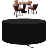Round Garden Furniture Cover, Heavy Duty 210D Oxford Protective Cover, 128 x 71 cm