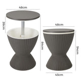 Darrahopens Furniture > Outdoor > Outdoor Furniture Accessories Taupe Ice Bucket Table