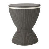 Darrahopens Furniture > Outdoor > Outdoor Furniture Accessories Taupe Ice Bucket Table