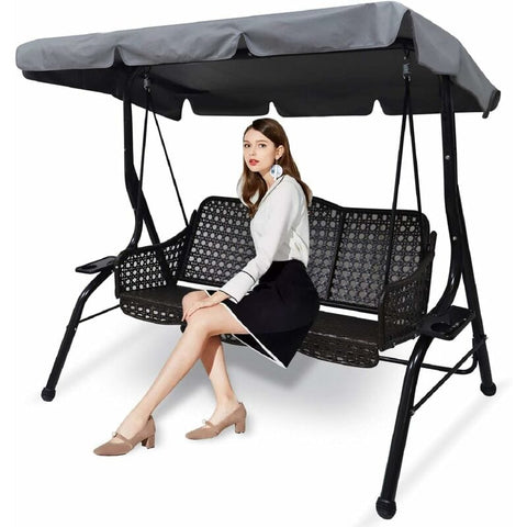 Darrahopens Furniture > Outdoor > Outdoor Furniture Accessories Universal Waterproof Swing Cover Replacement for 3-Seater Garden Swing, UV Protection