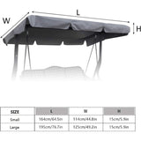 Darrahopens Furniture > Outdoor > Outdoor Furniture Accessories Universal Waterproof Swing Cover Replacement for 3-Seater Garden Swing, UV Protection